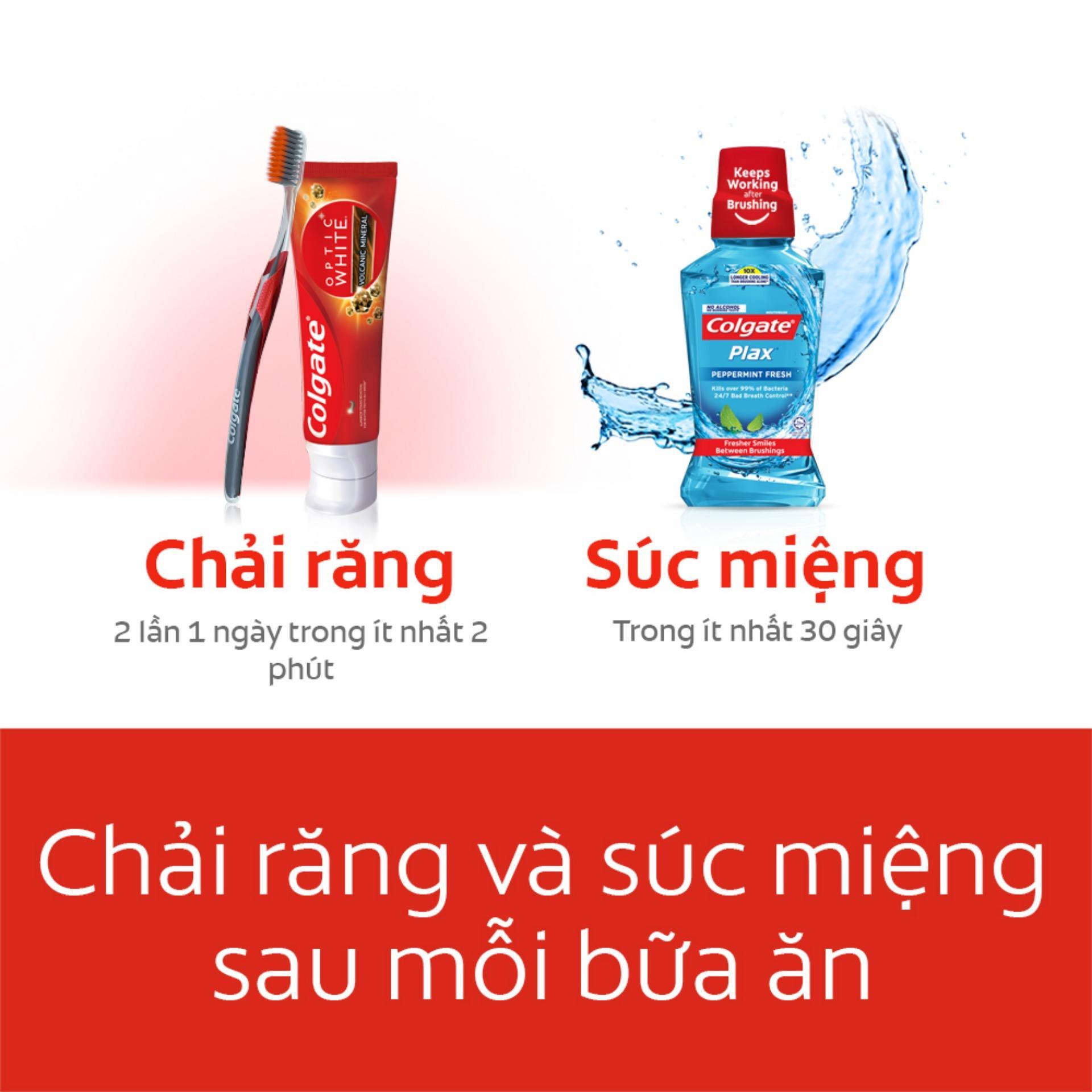 Bộ 4 kem đánh răng làm trắng răng Colgate Optic White từ khoáng núi lửa 100g