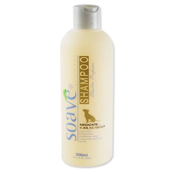 Dầu tắm trị ve rận thú cưng Korea Soave Medicated Shampoo For Cat&amp;Dog 500ml