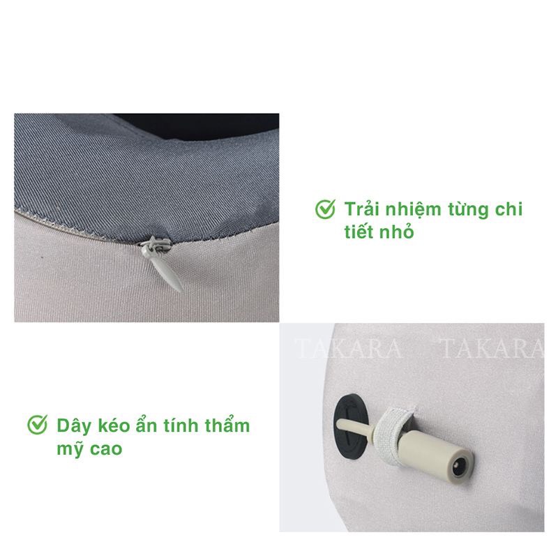 Gối massage cổ chữ U Đa Năng Cao Cấp, Máy Massage Cổ Vai Gáy Hỗ Trợ Mát Xa Vùng Cổ, Giảm Đau Vai Gáy