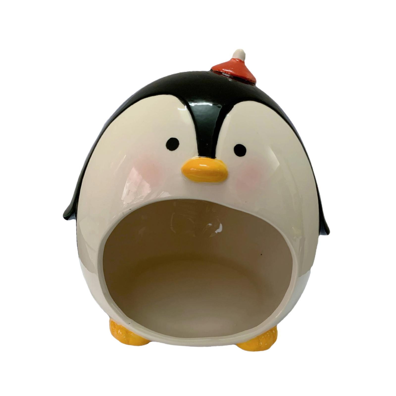 Hamster House Cave Bed Habitats Ceramic Penguin Shape Hamster Hideout House