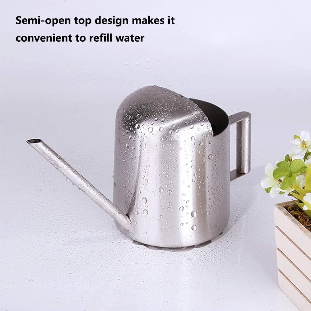Độ dày tưới nước trong thép không gỉ chải 11oz/300ml lọ tưới mini cho hoa bonsai cây trong vườn sân nhà hiên
