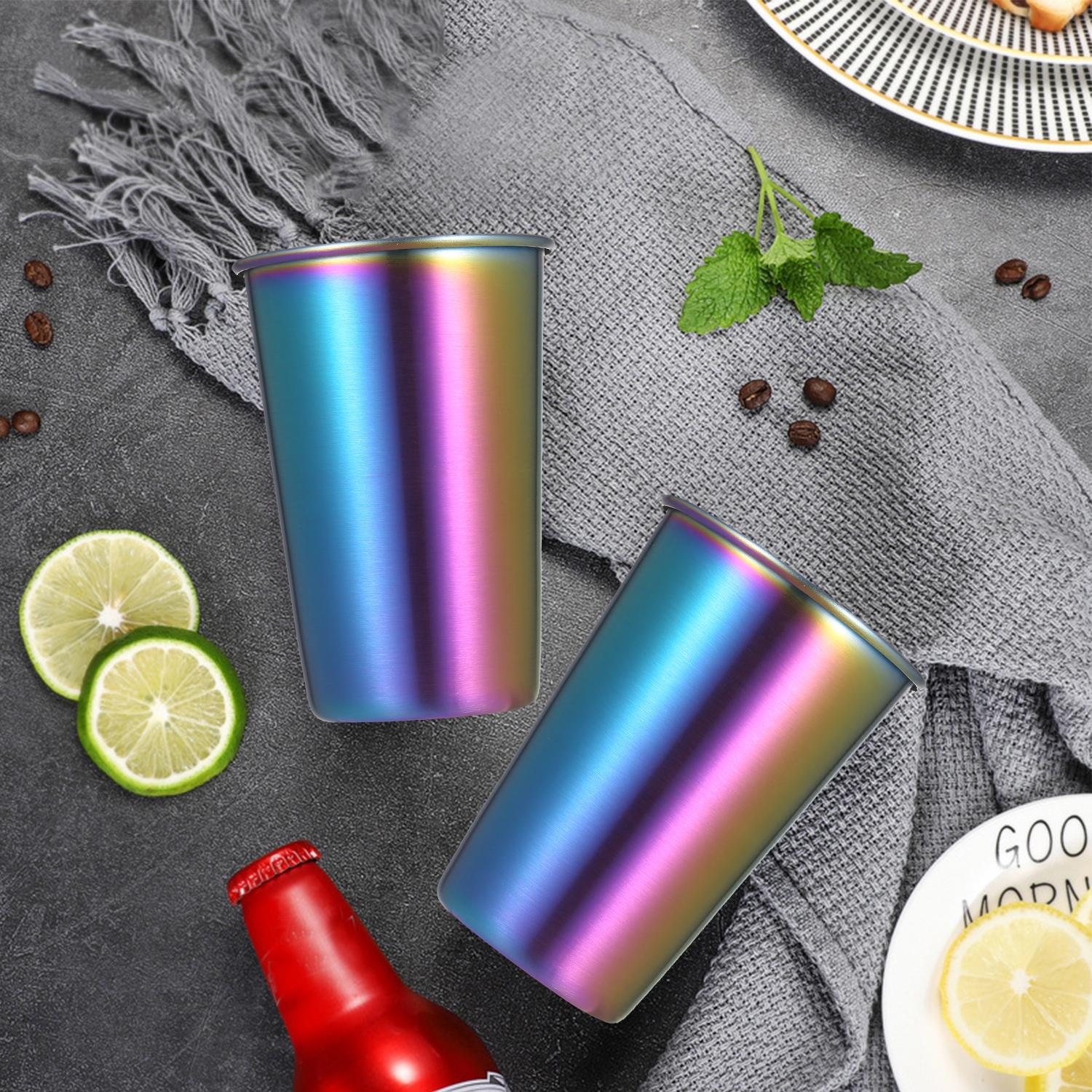 5 Cốc bằng thép không gỉ 500ML cho Quầy bar Tiệc cà phê