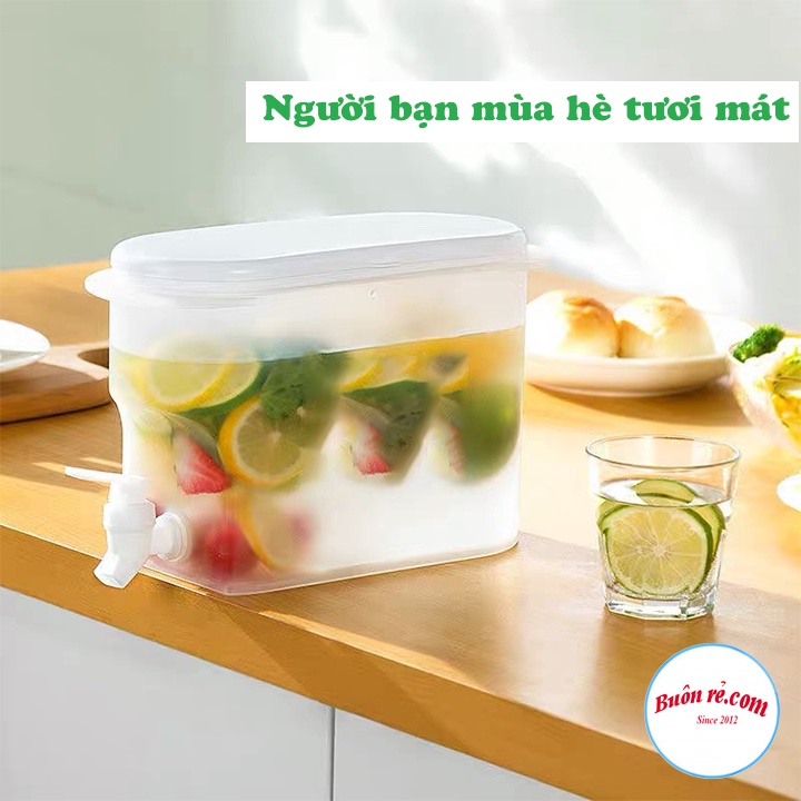 Bình đựng nước có vòi 3,5L Việt Nhật , Bình đựng nước trà, nước trái cây để trong tủ lạnh tiện lợi