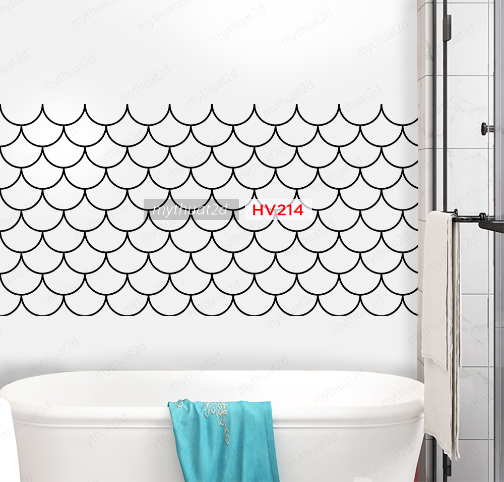 Decal gạch bông trang trí dán bếp, dán tường - mã HV214