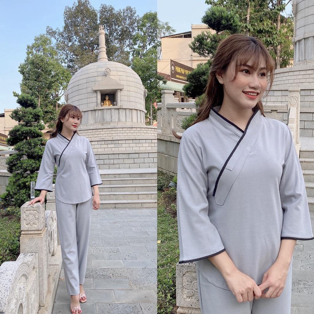 Đồ Lam Đi Chùa Nhật Viền Hàn Quốc