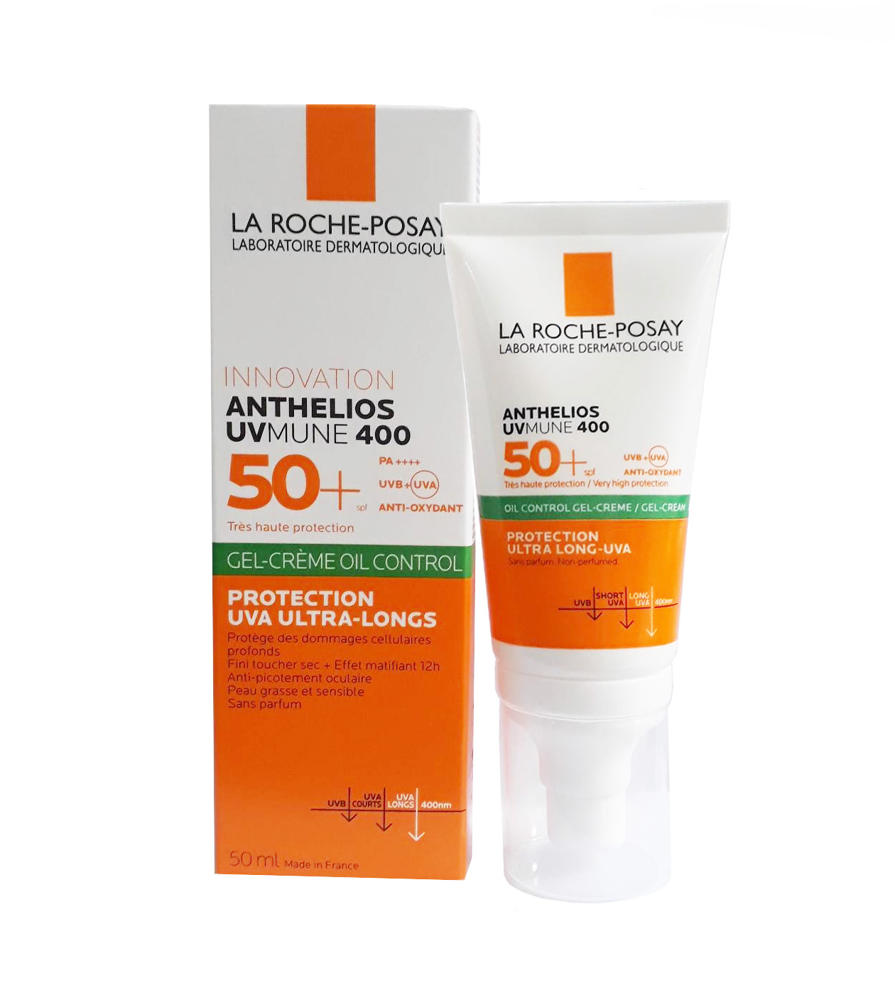 La Roche-Posay - Kem Chống Nắng Làm Đều Màu Da, Kiểm Soát Bóng Nhờn Cho Da Nhạy Cảm  Anthelios XL Tinted Dry Touch Gel - Cream 50ml