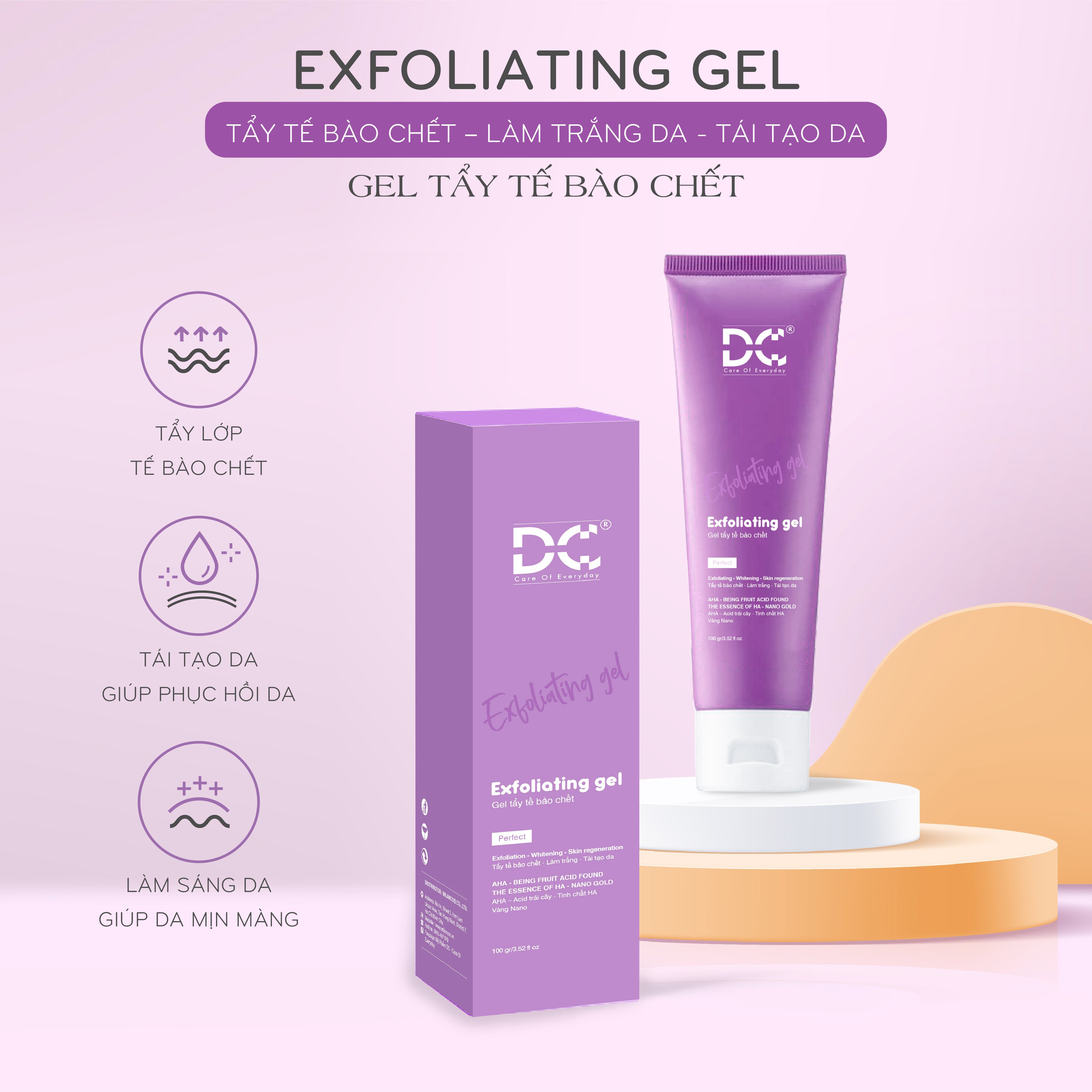 Gel Tẩy Tế Bào Chết, Exfoliting Gel 100g