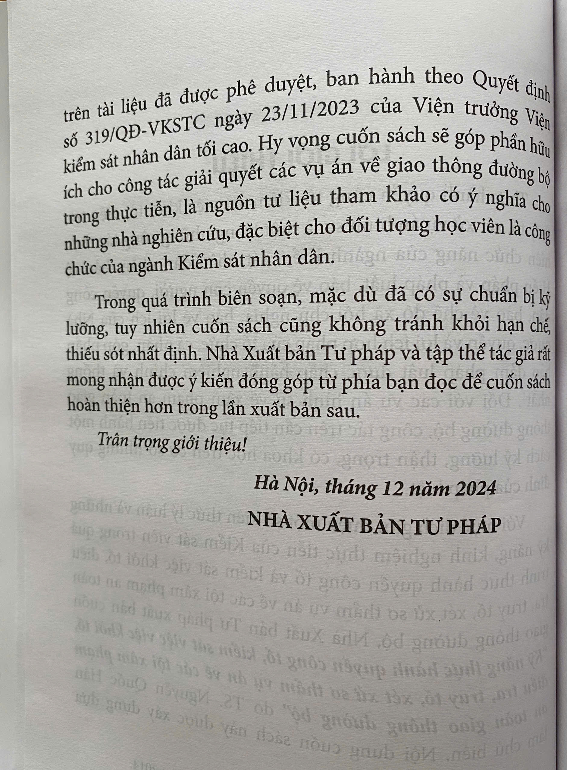Kỹ Năng Thực Hành Quyền Công Tố, Kiểm Sát Việc Khởi Tố, Điều Tra, Truy Tố, Xét Xử Sơ Thẩm Vụ Án Về Các Tội X.  âm phạm An Toàn Giao Thông