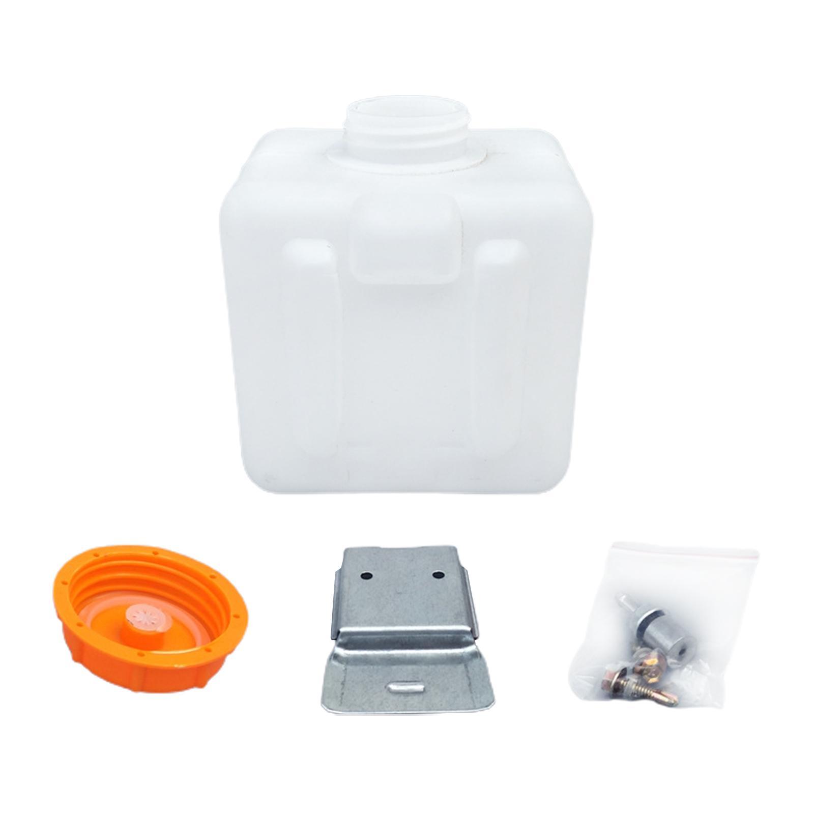 Diesel Fuel Tank Plastic Fuel Tank 2.5L with Oil Nozzle Adapter Metal Panel Screws Oil Gasoline Tank