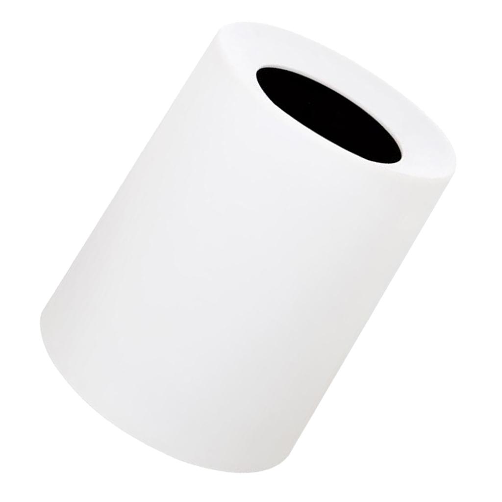 Waste Basket Bathroom Trash Can Round Office hide Bag 8L white