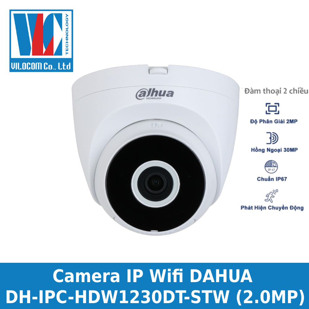 Camera IP Wifi 2MP DAHUA DH-IPC-HDW1230DT-STW- Hàng chính hãng