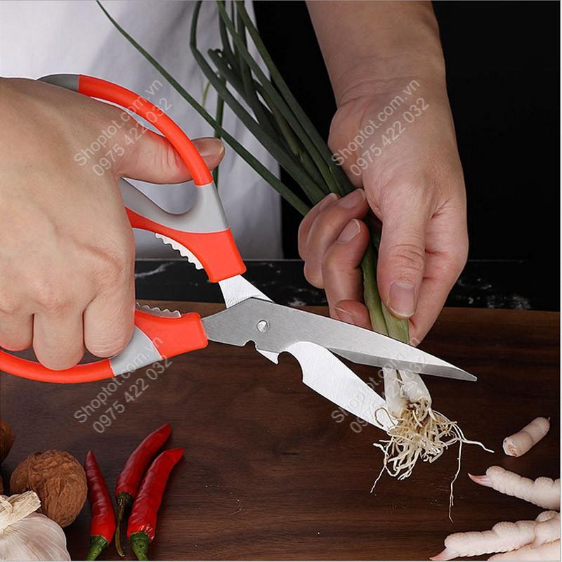 KÉO CẮT ĐA NĂNG NHÀ BẾP 4 TRONG 1 BẰNG THÉP KHÔNG GỈ YJ024