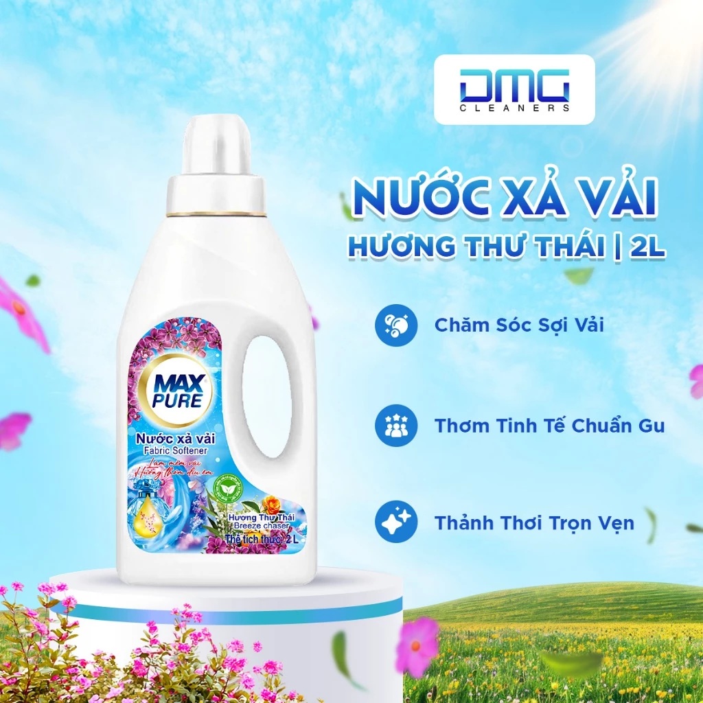 Chai Nước Xả Vải Maxpure Hương Thư Thái 2L