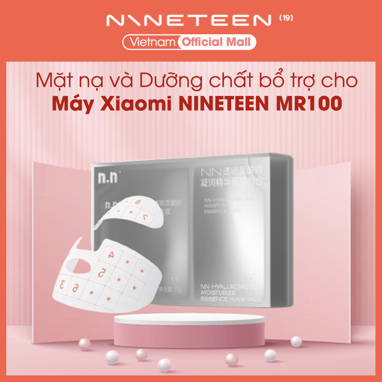 Mặt nạ và tinh chất cho Máy làm đẹp da Xiaomi NINETEEN