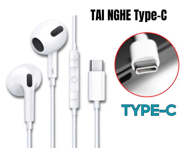 Tai Nghe Có Dây Chân Type C Cho Iphone 15 16 17 Samsung Xiaomi Cao Cấp Âm Thanh Hay Có Mic Nghe Nhạc Chơi Game - Hàng chính hãng - Tai Nghe Có Dây Nhét Tai