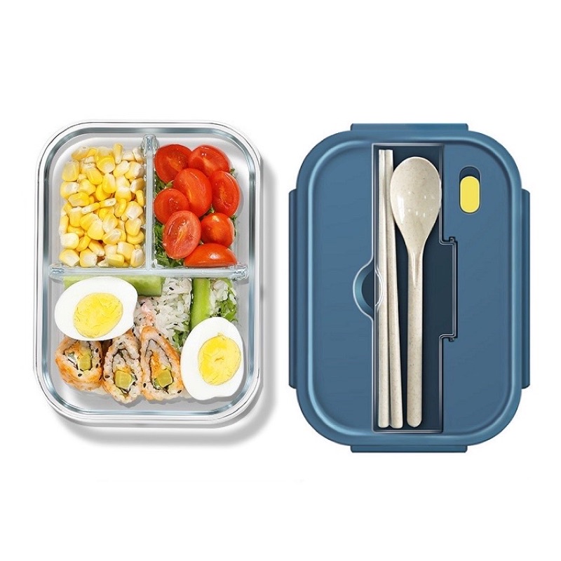 Bộ hộp cơm thủy tinh chịu nhiệt Yeahcook Glass Lunch Box