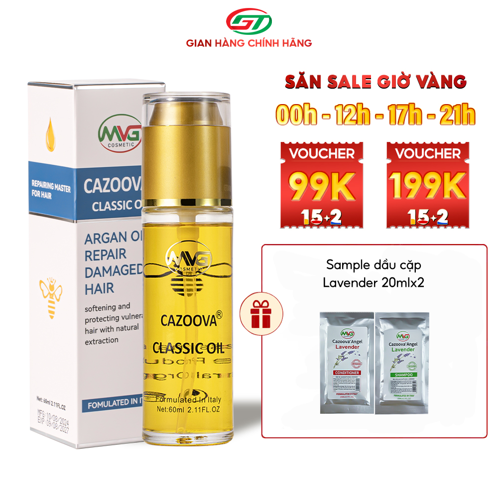 Dầu dưỡng tóc, cấp ẩm, chống oxi hoá, phục hồi hư tổn·Cazoova classic 60ml