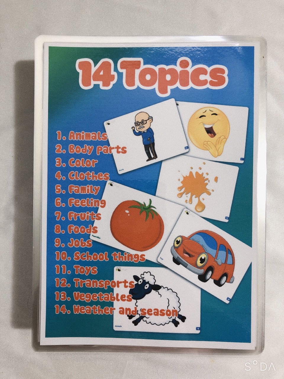 Flashcards 14 chủ đề dạy Tiếng Anh cho trẻ mầm non ( 132 thẻ )