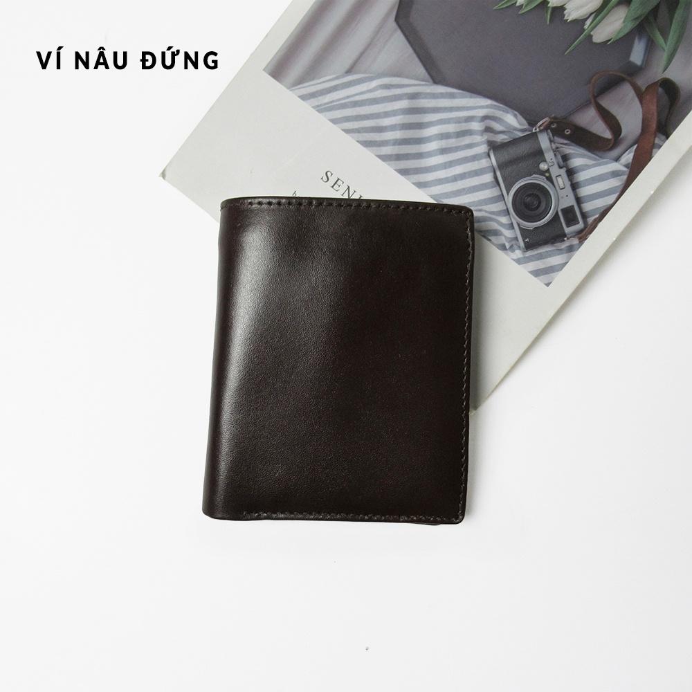 Ví nam mini kiểu ví đứng - Làm từ da bò 100% - Kích thước nhỏ gọn tiện lợi - bảo hành 2 năm - Ví da BTLXURY