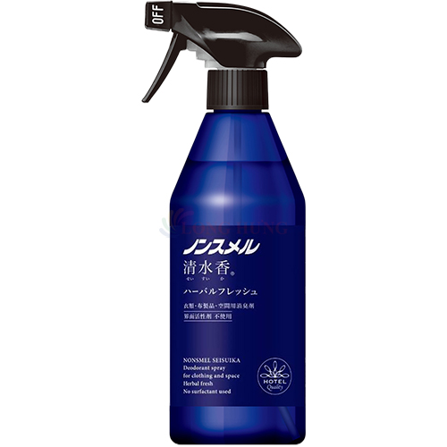 Xịt thơm quần áo Hakugen Earth Nonsmel Seisuika (400ml) - Hàng chính hãng