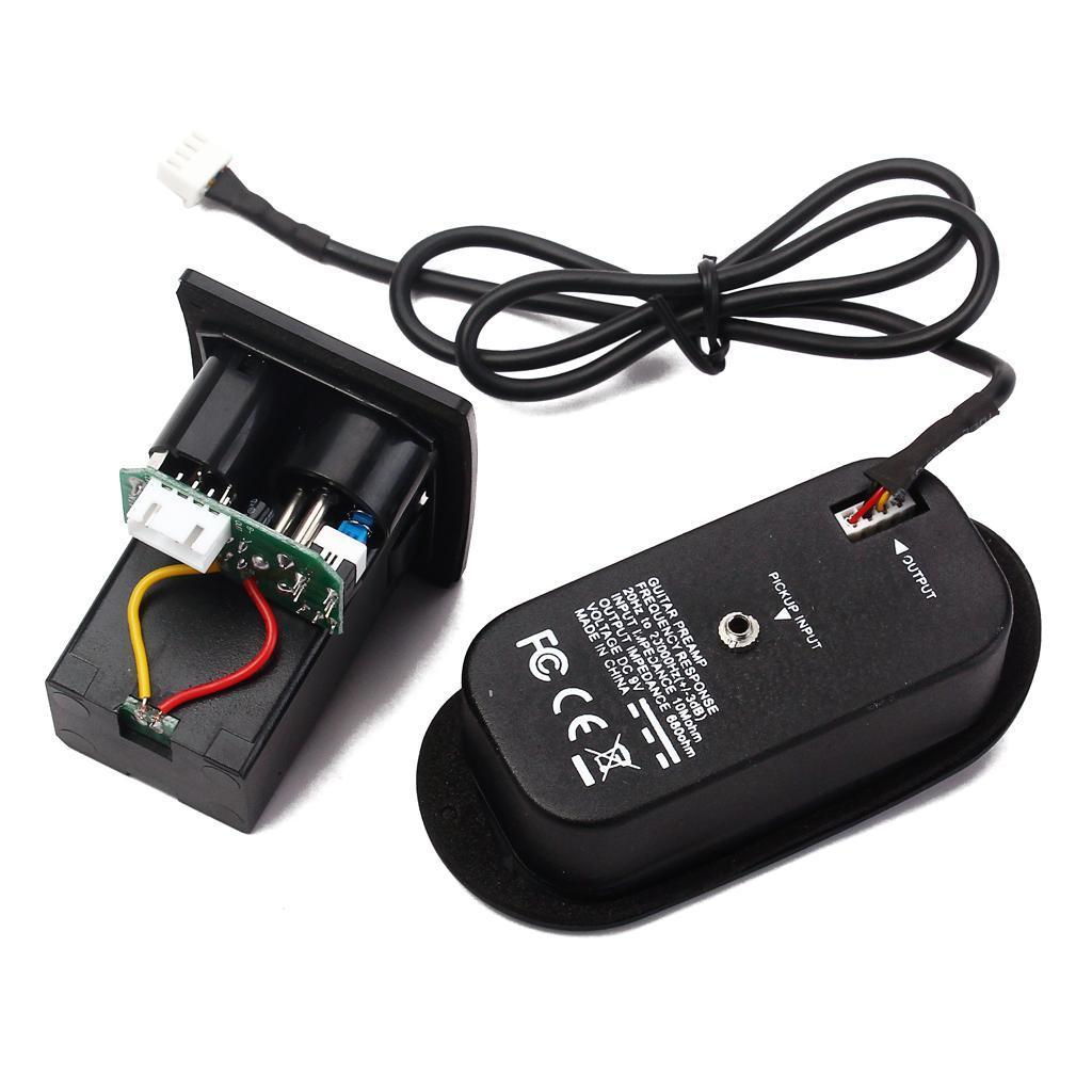 4 Band A-4T EQ Folk Guitar Preamp Equalizer Piezo Pickup with LCD Tuner 10cm