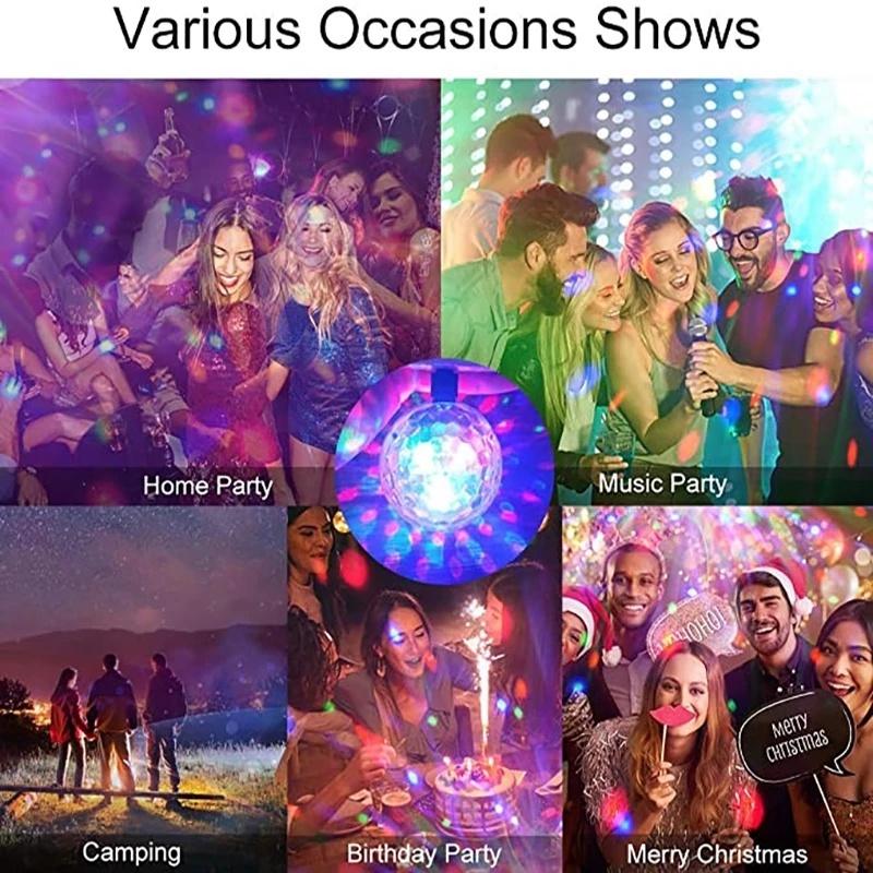 Bóng đèn LED xoay 6W RGB E27 độc đáo trang trí tiệc cưới/ tiệc Giáng Sinh