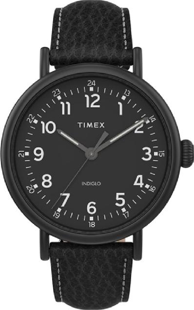 Đồng hồ Nam dây da màu đen Timex Standard TW2T91000 - 43mm