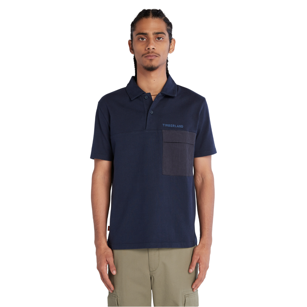 [Original] Timberland Áo Polo Nam Mix Media Seersucker Pocket Polo Regular TB0A666W