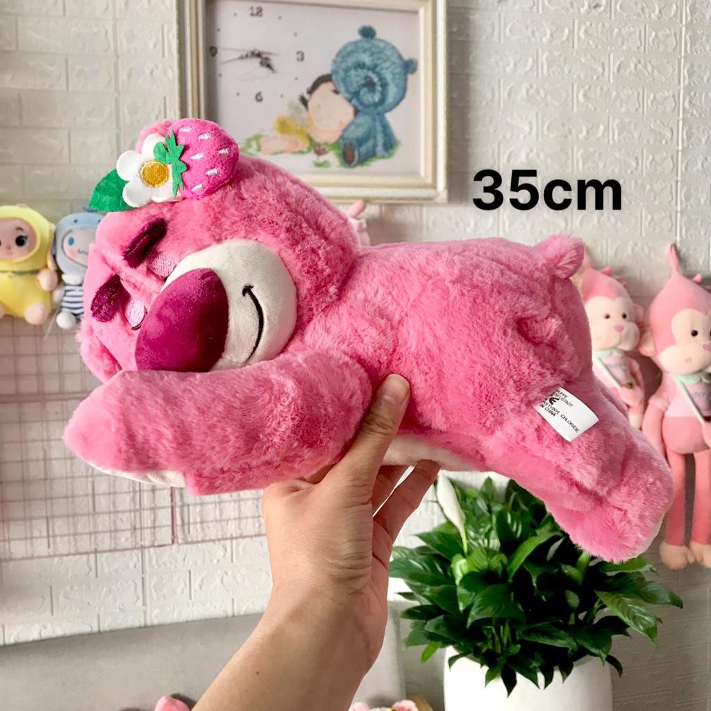 Gấu dâu Lotso dáng nằm cao cấp mềm mịn