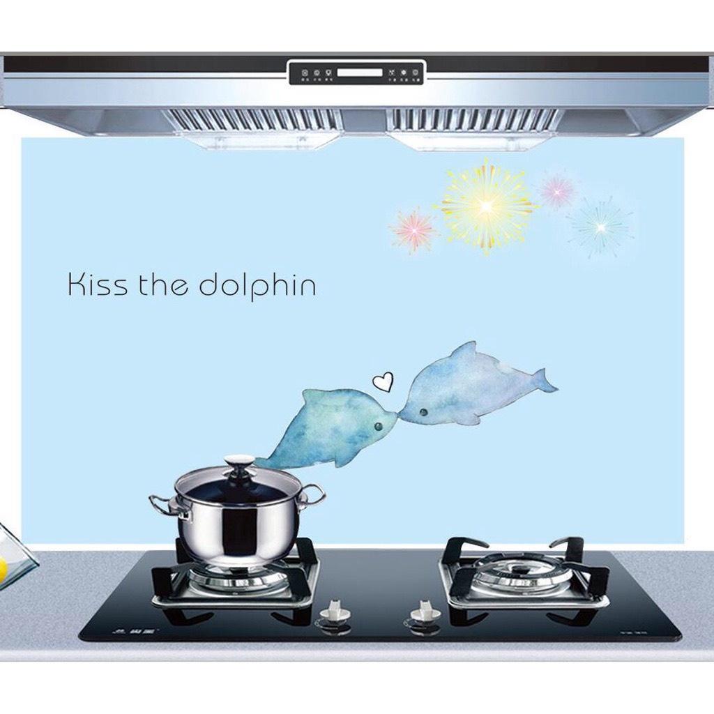 Giấy Dán Tường Bếp Cách Nhiệt Chống Dầu Mỡ, Chịu Nhiệt, Decal Dán Bếp 3D Họa Tiết