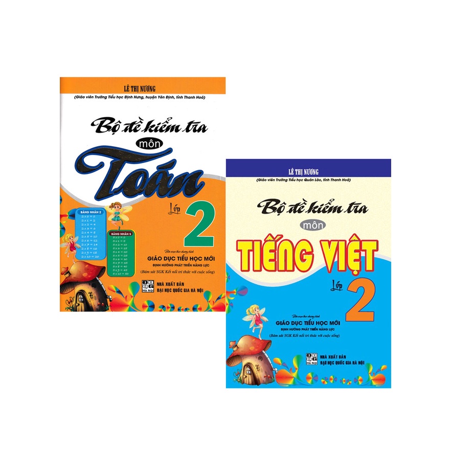 Sách - Combo Bộ Đề Kiểm Tra Môn Toán + Tiếng Việt Lớp 2