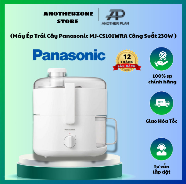 [Hàng Chính Hãng] Máy Ép Trái Cây Panasonic MJ-CS101WRA Công Suất 230W – Ép kiệt nước , Lưới Lọc Thép Không Gỉ