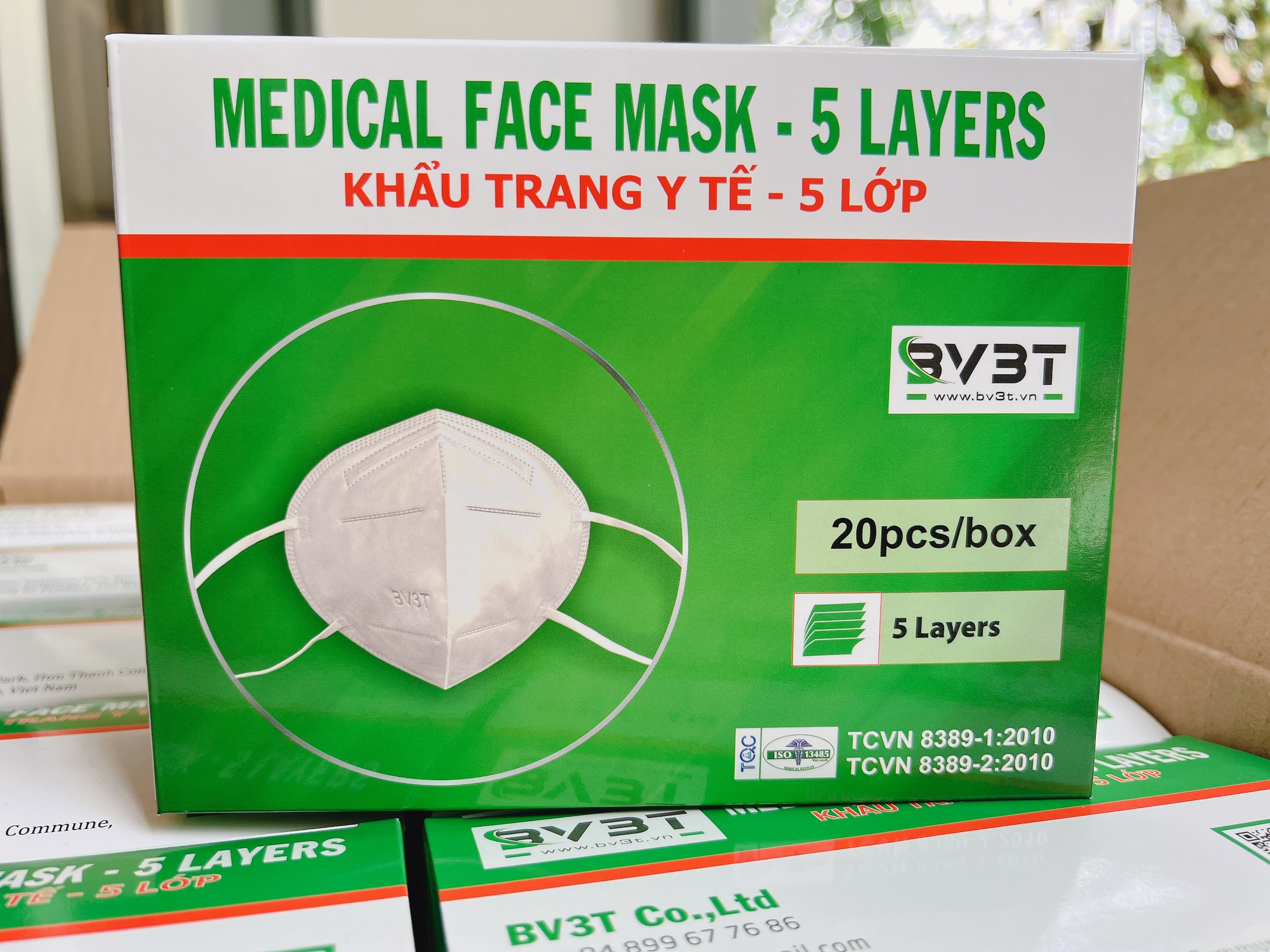 [HỘP - BV3T MEDICAL FACE MASK] - Khẩu trang y tế trẻ em kháng khuẩn 5 lớp đạt chuẩn N95 (20 cái/ hộp)