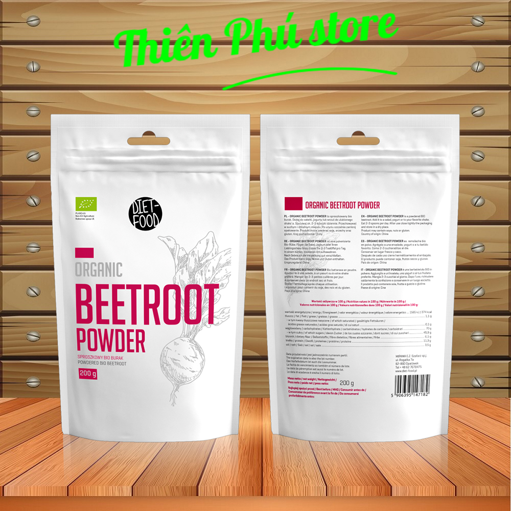 Bột Củ Dền Hữu Cơ Diet Food 200g Organic Beetroot Powder