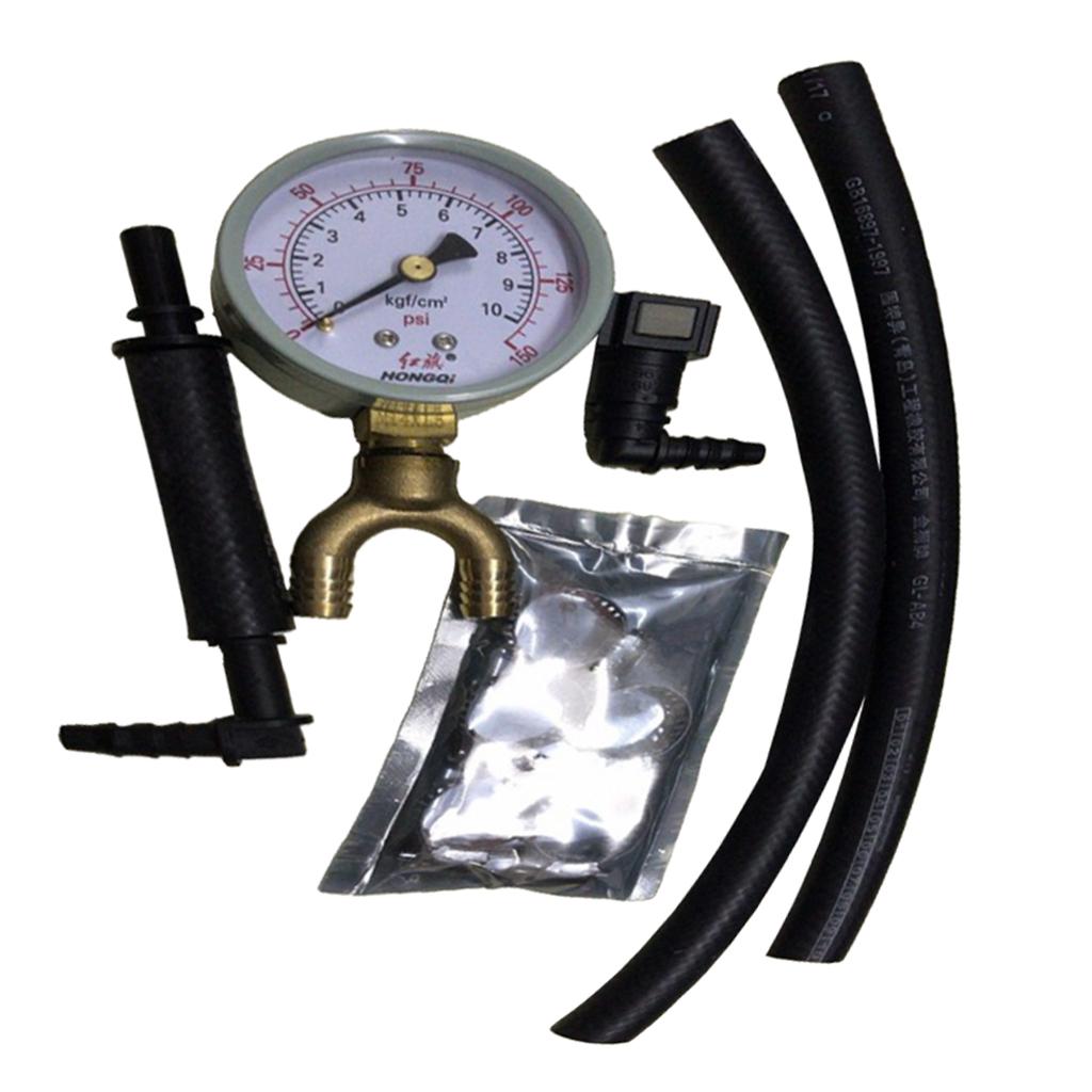 Universal Petrol Fuel Pressure Gauge Tester Pump Diagnostic Tool Kit