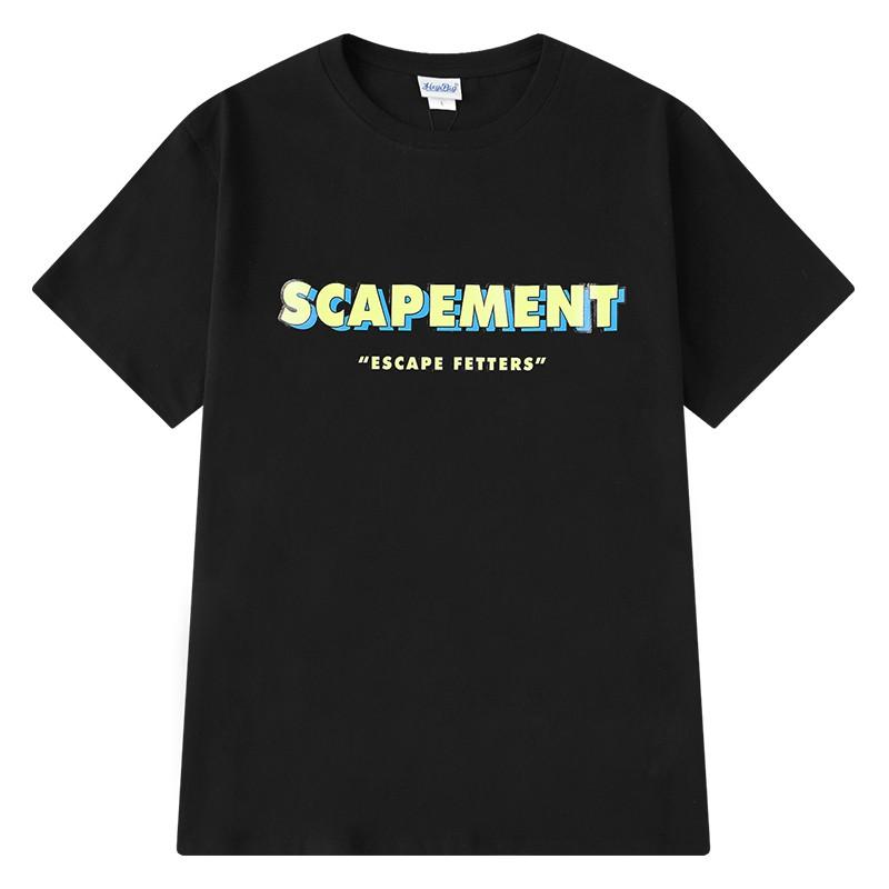 Áo thun ngắn tay in chữ "SCAPEMENT" áo phông nữ tay lỡ cổ tròn