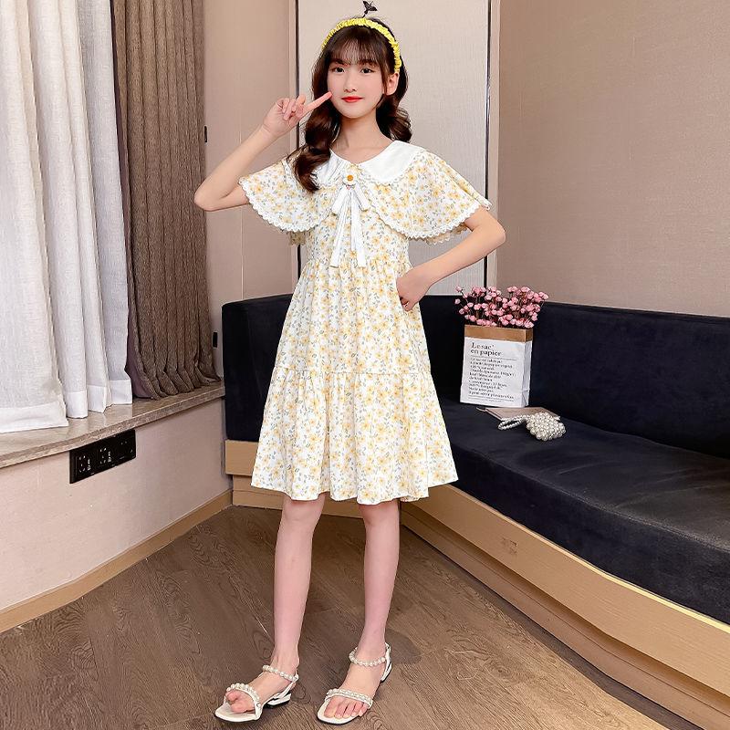 DONGSHOP Cô gái mảnh hoa đầm mùa hè mỏng bé váy trẻ em 2023 trẻ em ăn mặc cô gái tây váy công chúa