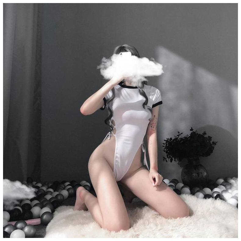 Đồ ngủ Sexy áo Bodysuit cộc tay dây đan hông sexy