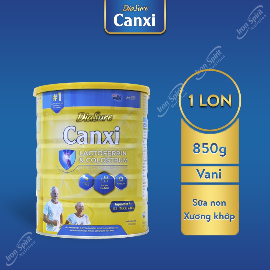 Sữa DIASURE CANXI (850G) - hỗ trợ bổ sung dinh dưỡng, nano canxi phòng chống loãng xương, cải thiện vấn đề xương khớp