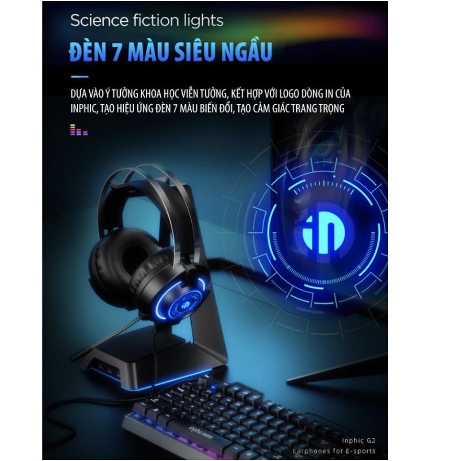 Tai Nghe chụp tai âm thanh nổi 7.1 siêu bass Gaming Inphic G2 tích hợp micro đàm thoại