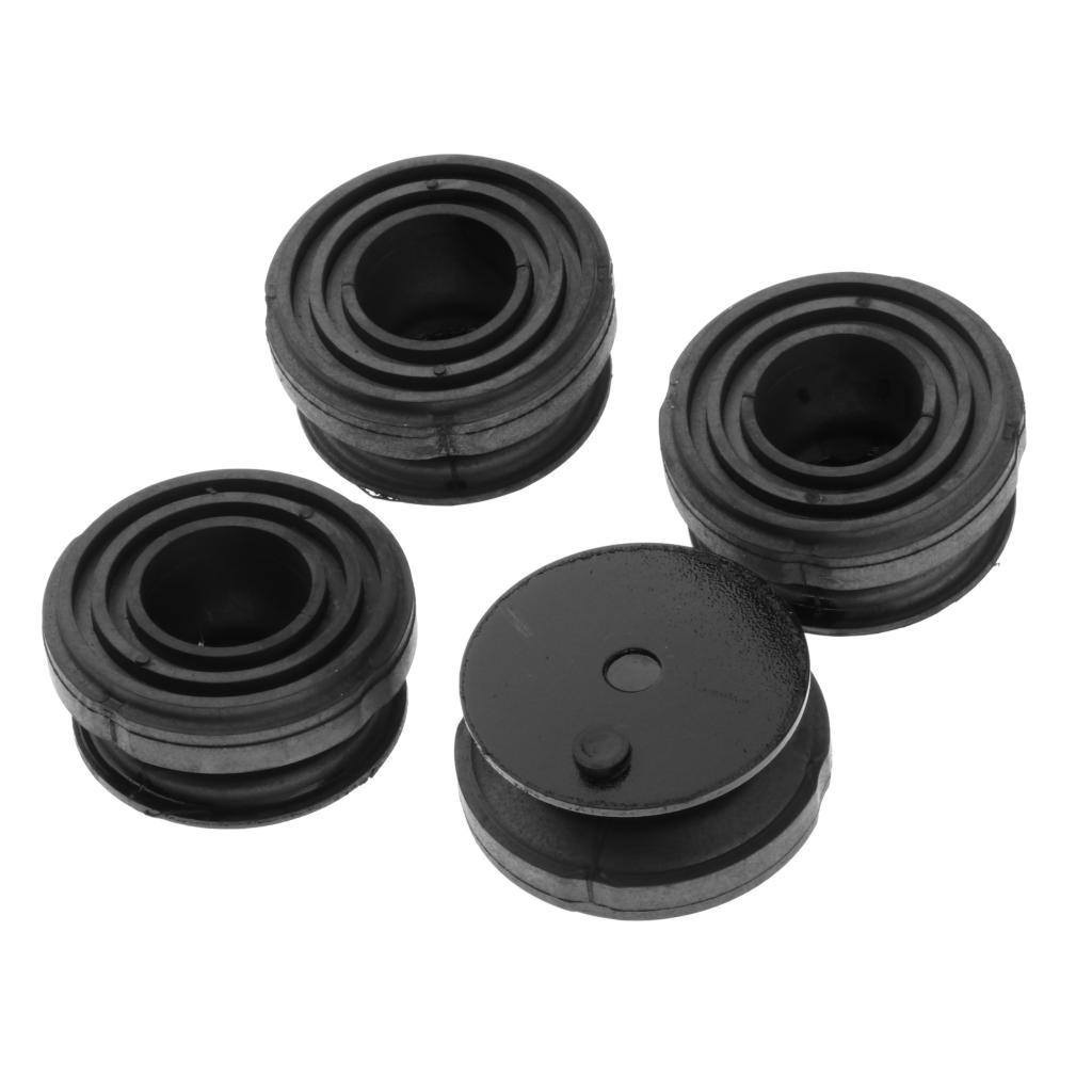 4Pcs Motorcycle Lower Round Rubber Feet Pads fits Honda 68325-Z07-003 Black