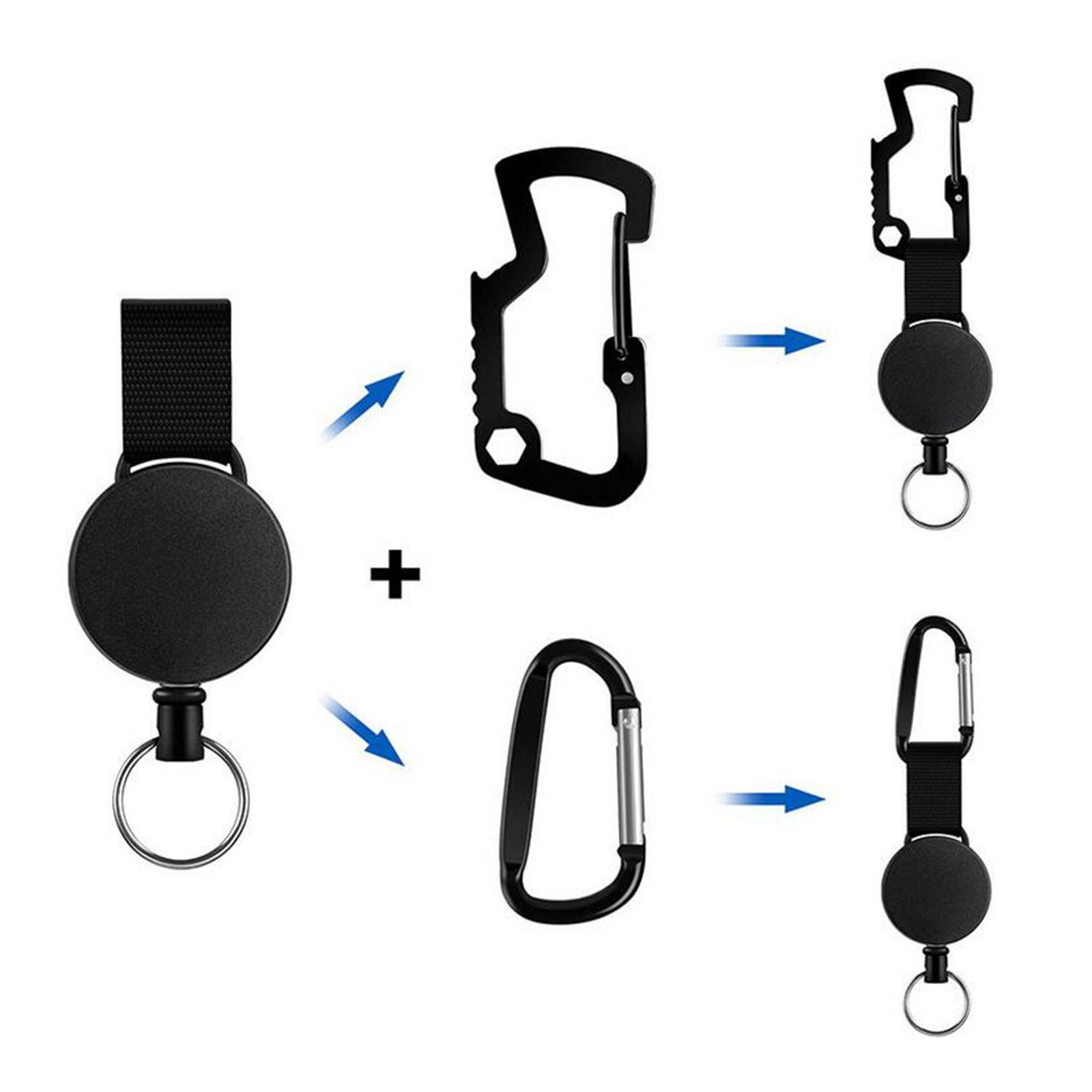 Carabiner Clip Multifunction Heavy Duty Hook Outdoor Keyring Stainless Steel