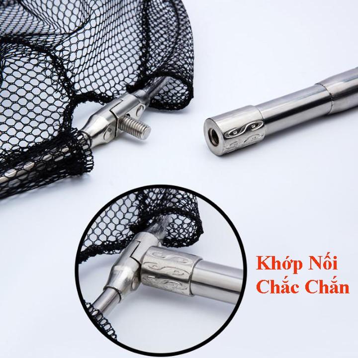 Vợt Cá Inox Vành Tròn Gấp Gọn Mắt Lưới Nhỏ Chuyên Vớt Cá To Cá Bé KK-4