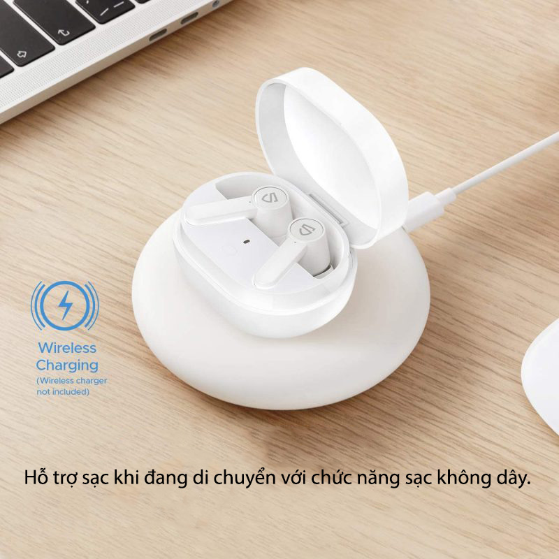 Tai Nghe Bluetooth Earbuds SoundPeats Q Trang bị 4 micro cùng công nghệ chống ồn cVc - Hàng Chính Hãng