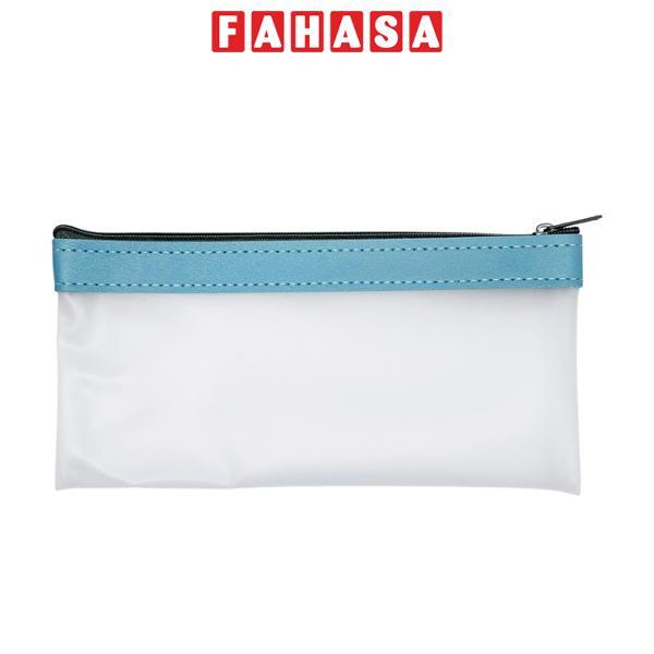 Túi Bút Bán Trong Suốt Dusty - Mokoha M-PC001 - Màu Xanh