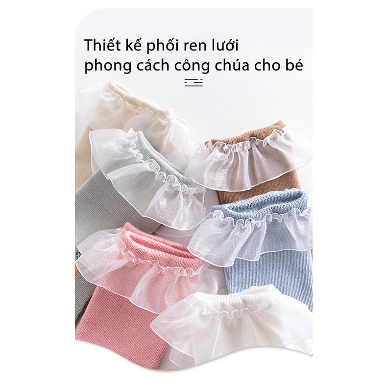 Tất vớ ren hoa quả dễ thương cho bé gái