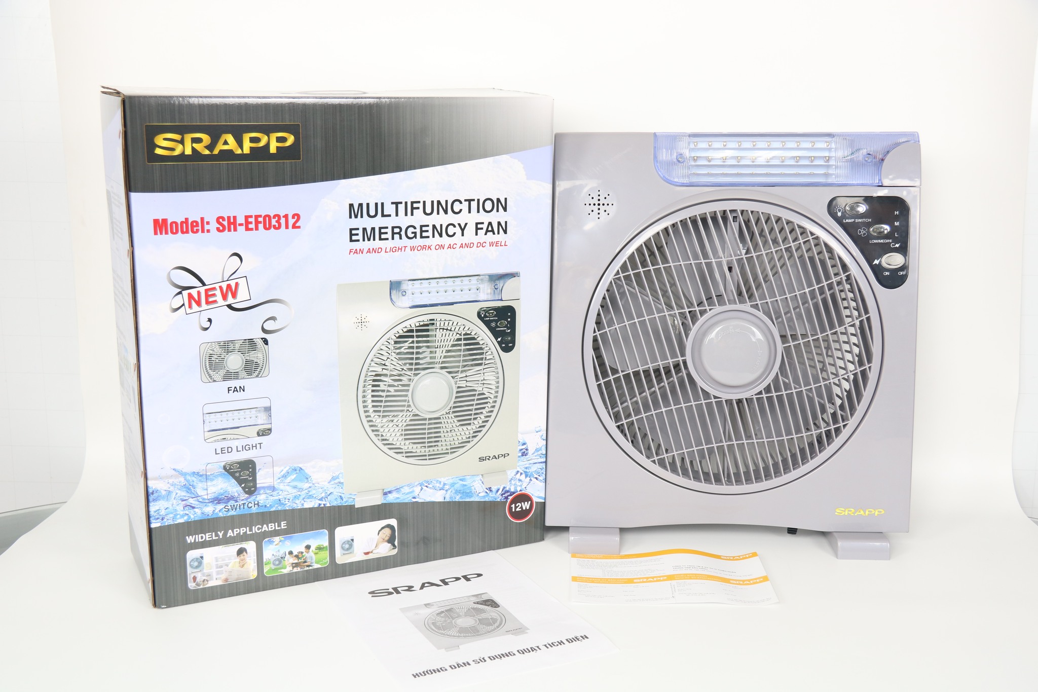 Quạt Tích Điện SRAPP SH-EF0312 - Hàng Chính Hãng
