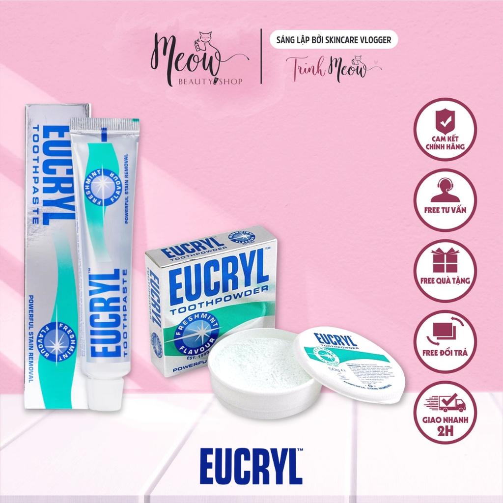 Kem / Bột Eucryl làm trắng răng Toothpaste (62g) &amp; Toothpowder (50g)