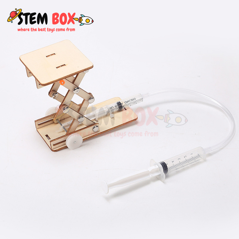 Đồ chơi STEM bộ lắp ghép xe nâng thủy lực - Trò chơi DIY STEM BOX