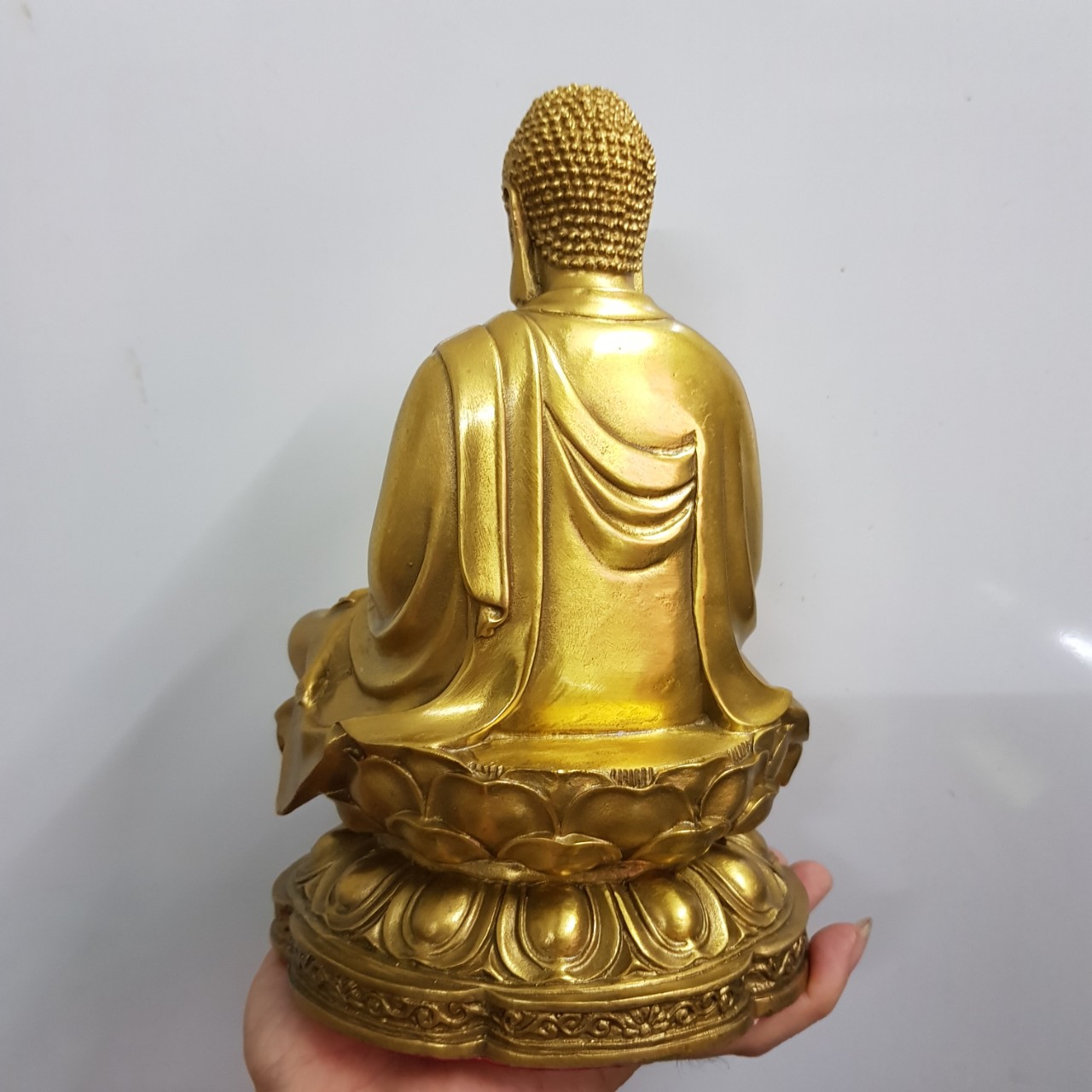 Tượng phật tổ toạ đài sen bằng đồng MS83c